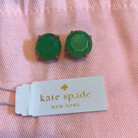 Kate Spade Green Stone Earrings - Picture 2 of 4